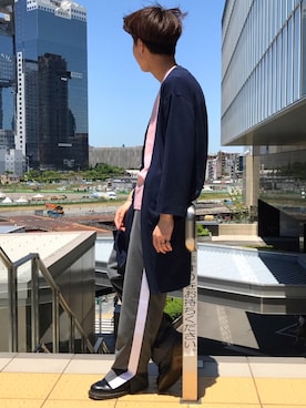 「tk.TAKEO KIKUCHI（ティーケータケオキクチ）のアイテム（パンツ）」を使った、tk.TAKEO KIKUCHI ルクア大阪店さん（メンズ・178cm）の春コーディネート