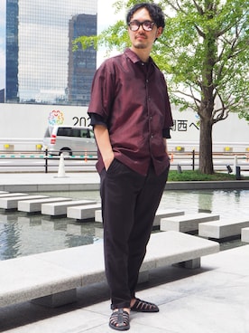 tk.TAKEO KIKUCHI ルクア大阪店さん（メンズ・178cm）の夏コーディネート