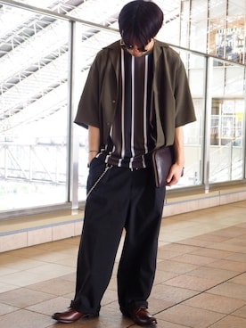 「tk.TAKEO KIKUCHI」｜「アイテム（その他）」を使った、tk.TAKEO KIKUCHI ルクア大阪店さん（メンズ・178cm）の夏コーディネート
