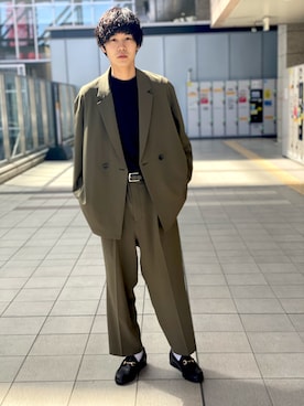 「tk.TAKEO KIKUCHI（ティーケータケオキクチ）のアイテム（ジャケット/アウター）」を使った、tk.TAKEO KIKUCHI ルクア大阪店さん（メンズ・178cm）の春コーディネート