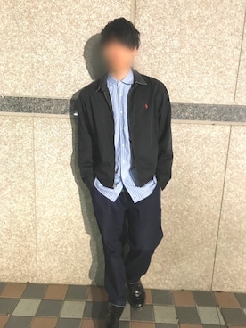 「ラコステ」｜「アイテム（その他アウター）」を使った、ブッキーさん（メンズ・175cm）の秋コーディネート