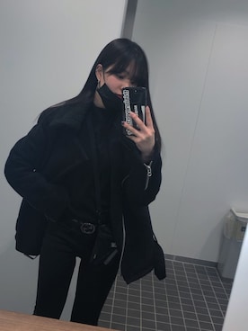 「chuu（チュー）のアイテム（ジャケット/アウター）」を使った、ayanoさん（レディース・163cm）の冬コーディネート