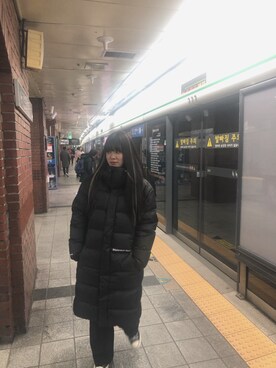 「thisisneverthat（ディスイズネバーザット）のアイテム（ジャケット/アウター）」を使った、ayanoさん（レディース・163cm）の冬コーディネート