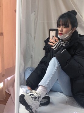 「thisisneverthat（ディスイズネバーザット）のアイテム（ジャケット/アウター）」を使った、ayanoさん（レディース・163cm）の冬コーディネート