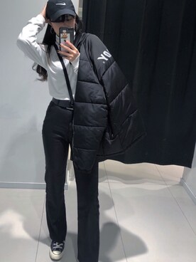 「NERDY（ノルディ）のアイテム（ジャケット/アウター）」を使った、ayanoさん（レディース・163cm）の冬コーディネート