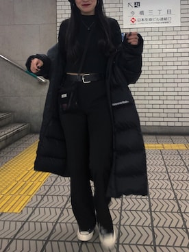 「thisisneverthat（ディスイズネバーザット）のアイテム（ジャケット/アウター）」を使った、ayanoさん（レディース・163cm）の冬コーディネート