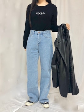 「MSCHF（ミスチーフ）のアイテム（トップス）」を使った、ayanoさん（レディース・163cm）の春コーディネート