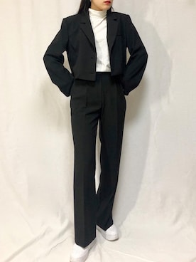 「MSCHF（ミスチーフ）のアイテム（トップス）」を使った、ayanoさん（レディース・163cm）の秋コーディネート