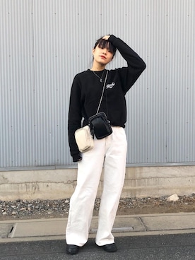 「MSCHF（ミスチーフ）のアイテム（トップス）」を使った、ayanoさん（レディース・163cm）の秋コーディネート