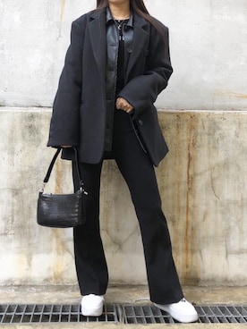 「MSCHF（ミスチーフ）のアイテム（トップス）」を使った、ayanoさん（レディース・163cm）の冬コーディネート