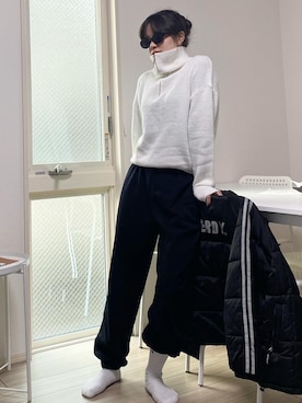 「NERDY（ノルディ）のアイテム（ジャケット/アウター）」を使った、ayanoさん（レディース・163cm）の冬コーディネート