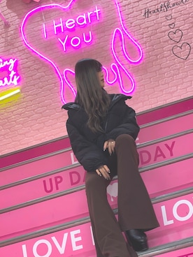 「Rodeo Crowns（ロデオクラウンズ）のアイテム（ダウンジャケット/コート）」を使った、sonchan23さん（レディース・158cm）の春コーディネート