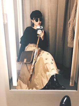 「AMERI」｜「アイテム（キャスケット）」を使った、norisandesukaさん（レディース・166cm）の秋コーディネート