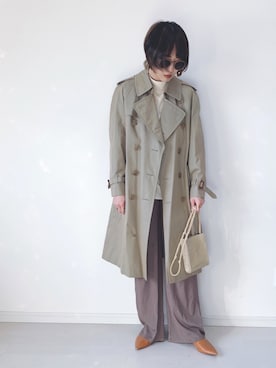 「マニッシュスタイル」｜「アイテム（トレンチコート）」を使った、norisandesukaさん（レディース・166cm）の春コーディネート