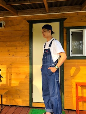 「Gramicci（グラミチ）のアイテム（キャップ）」を使った、トチさん（メンズ・181cm）の春コーディネート