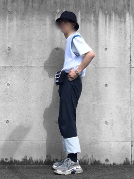 「RYO TAKASHIMA（リョウタカシマ）のアイテム（アクセサリー）」を使った、Efuさん（メンズ・175cm）の夏コーディネート