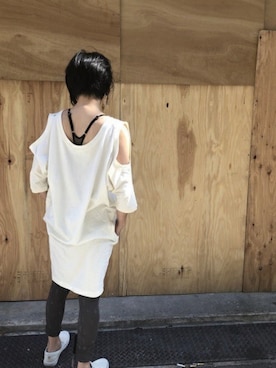 「アイテム（ブラジャー、ブラック系）」を使った、Anneさん（レディース・162cm）の春コーディネート