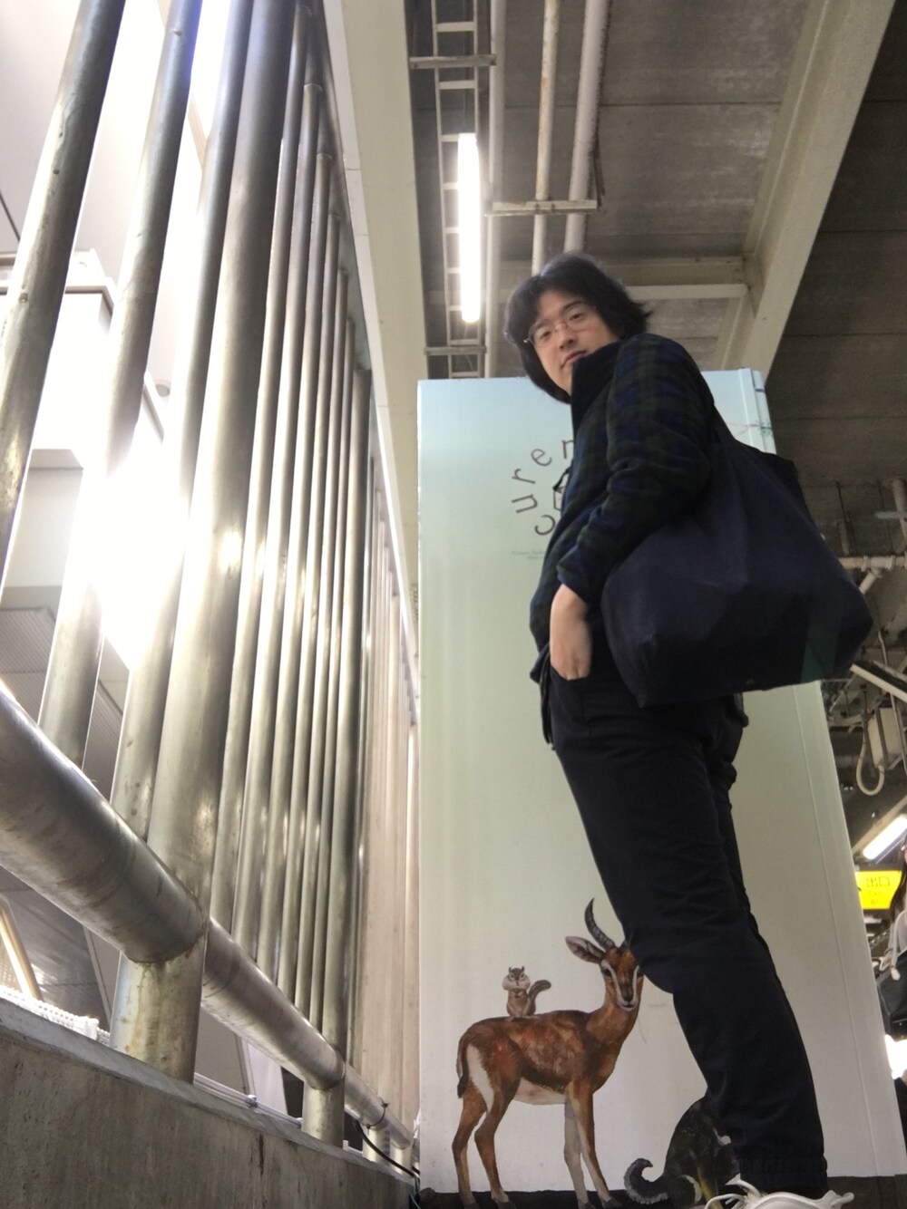 「UNIQLOのアイテム（その他アウター、ブルー系）」を使った、マシカヤコタオさん（キッズ・179cm）の冬コーディネートの1枚目の写真