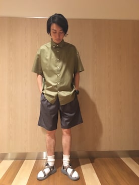 「MR.GENTLEMAN（ミスタージェントルマン）のアイテム（スラックス）」を使った、kumagaiさん（メンズ・178cm）の春コーディネート