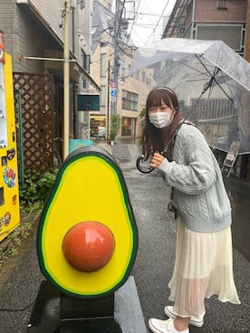 「ミントグリーン」｜「アイテム（ニット/セーター、その他）」を使った、ゆりさん（レディース・160cm）の春コーディネート