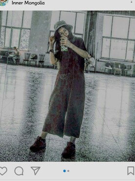 「WHATEVER（ファットエバー）のアイテム（つなぎ/オールインワン）」を使った、ppparoxetineさん（レディース・173cm）の秋コーディネート