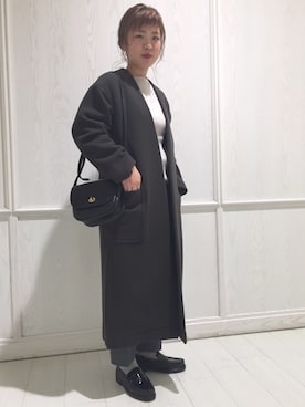 「mimi（ミミ）のアイテム」を使った、Bshop吉祥寺店スタッフさん（レディース・147cm）の秋コーディネート