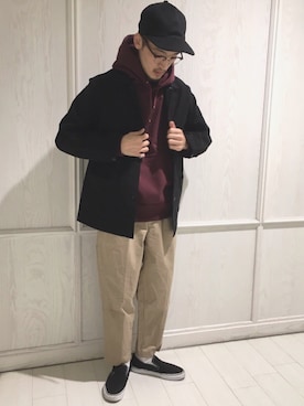 「orSlow（オアスロウ）のアイテム（ジャケット/アウター）」を使った、Bshop吉祥寺店スタッフさん（メンズ・173cm）の秋コーディネート