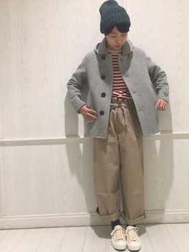 「YOUNG&OLSEN The DRYGOODS STORE（ヤングアンドオルセン）のアイテム（スニーカー）」を使った、Bshop吉祥寺店スタッフさん（レディース・160cm）の秋コーディネート