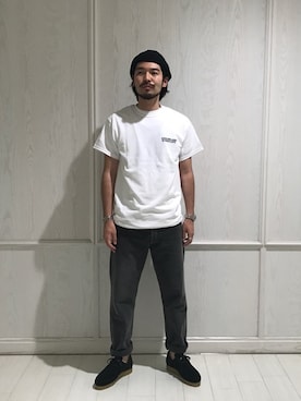 「KIJIMA TAKAYUKI」｜「アイテム（ニットキャップ/ビーニー）」を使った、Bshop吉祥寺店スタッフさん（メンズ・176cm）の夏コーディネート