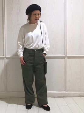「orcival」｜「アイテム（ハンチング/ベレー帽）」を使った、Bshop吉祥寺店スタッフさん（レディース・147cm）の夏コーディネート