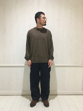 「SANDERS（サンダース）のアイテム」を使った、Bshop吉祥寺店スタッフさん（メンズ・175cm）の秋コーディネート