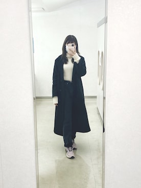 「春めきシューズ」｜「アイテム（チェスターコート）」を使った、ほのちゃ‪‪ん🧸♥️さん（レディース・164cm）の春コーディネート