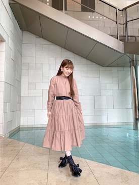 「アイテム（ワンピース/ドレス）」を使った、ゆっかさん（レディース・153cm・20代）の春コーディネート