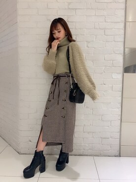 舞さん（レディース・155cm）の冬コーディネート