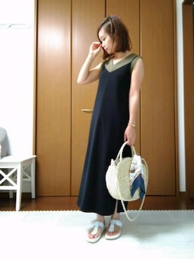 「サークルバッグ」｜「アイテム（財布/小物）」を使った、ぴのこさん（レディース・152cm）の夏コーディネート