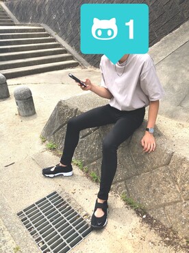 「UNIQLO（ユニクロ）のWOMEN ウルトラストレッチジーンズ（デニムパンツ）」を使った、オムライスさん（メンズ・175cm）の夏コーディネート