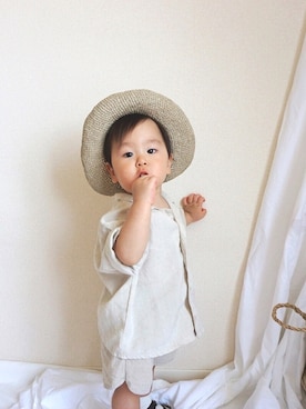 「SET UP」｜「アイテム（帽子）」を使った、racoさん（レディース・164cm）の夏コーディネート