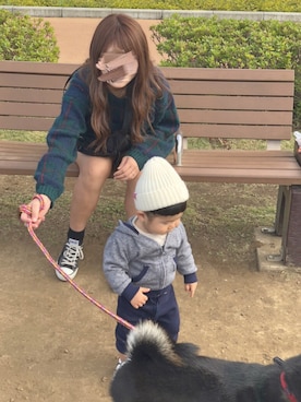 「アイテム（ボディバッグ/ウエストポーチ）」を使った、shocoさん（レディース・155cm）の秋コーディネート