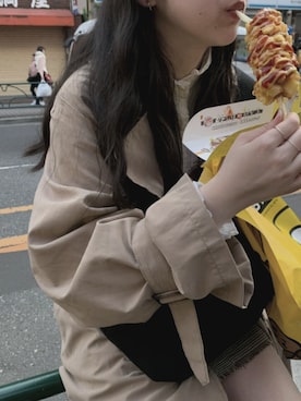 「SpRay（スプレイ）のアイテム（トレンチコート）」を使った、Kiwiさん（レディース・154cm）の春コーディネート