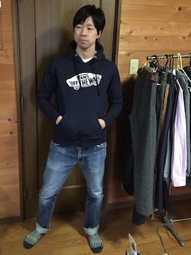 「BEN DAVIS（ベンデイビス）のアイテム（ソックス/靴下）」を使った、タニをさん（メンズ・175cm）の冬コーディネート