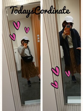 「RETRO GIRL（レトロガール）のアイテム（チェスターコート）」を使った、asu🍋さん（レディース・152cm）の秋コーディネート