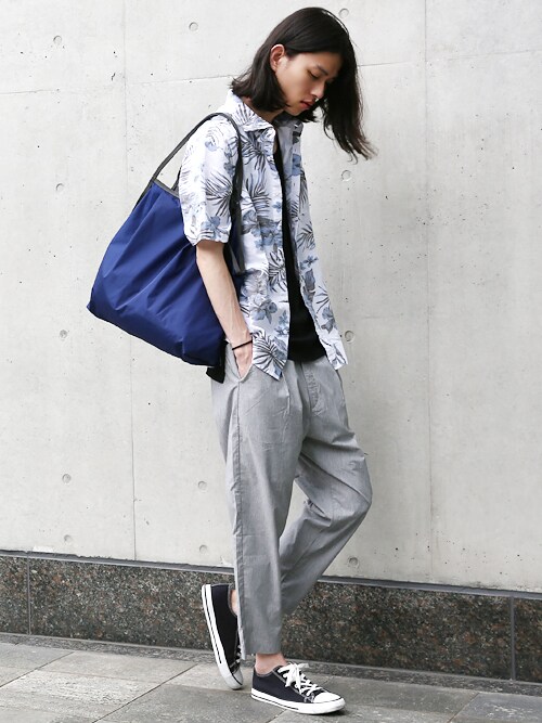 Rocky MonroeRocky Monroeさんのシャツ/ブラウス「綿麻COOLMAXワイドカラー半袖シャツ(Rocky Monroe|ロッキーモンロー)」を使ったコーディネート