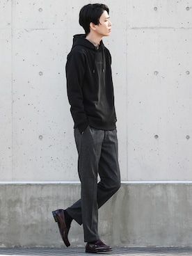 「KANGOL（カンゴール）のアイテム（スウェット）」を使った、Rocky Monroeさん（メンズ・187cm）の冬コーディネート