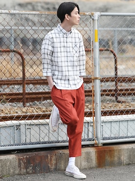 Rocky Monroeさん（メンズ・187cm）の春コーディネート