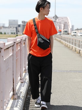 「summer」｜「アイテム（メッセンジャーバッグ）」を使った、Rocky Monroeさん（メンズ・181cm）の夏コーディネート