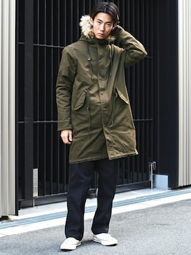 「モッズ」｜「アイテム（モッズコート）」を使った、Rocky Monroeさん（メンズ・181cm）の秋コーディネート