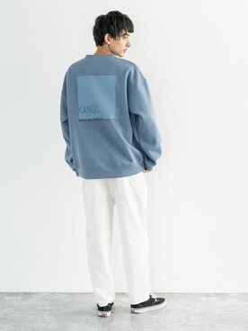 「KANGOL（カンゴール）のアイテム（スウェット）」を使った、Rocky Monroeさん（メンズ・176cm）の秋コーディネート