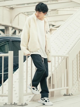 「KANGOL（カンゴール）のアイテム（ジャケット/アウター）」を使った、Rocky Monroeさん（メンズ・176cm）の秋コーディネート