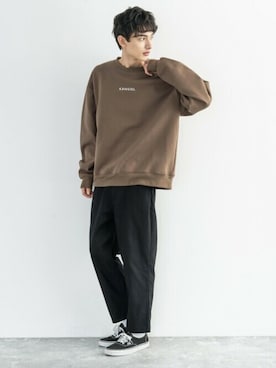 「KANGOL（カンゴール）のアイテム（スウェット）」を使った、Rocky Monroeさん（メンズ・176cm）の秋コーディネート