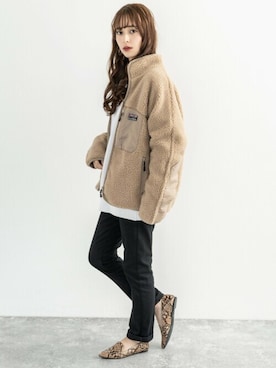 「KANGOL（カンゴール）のアイテム（ジャケット/アウター）」を使った、Rocky Monroeさん（レディース・164cm）の秋コーディネート